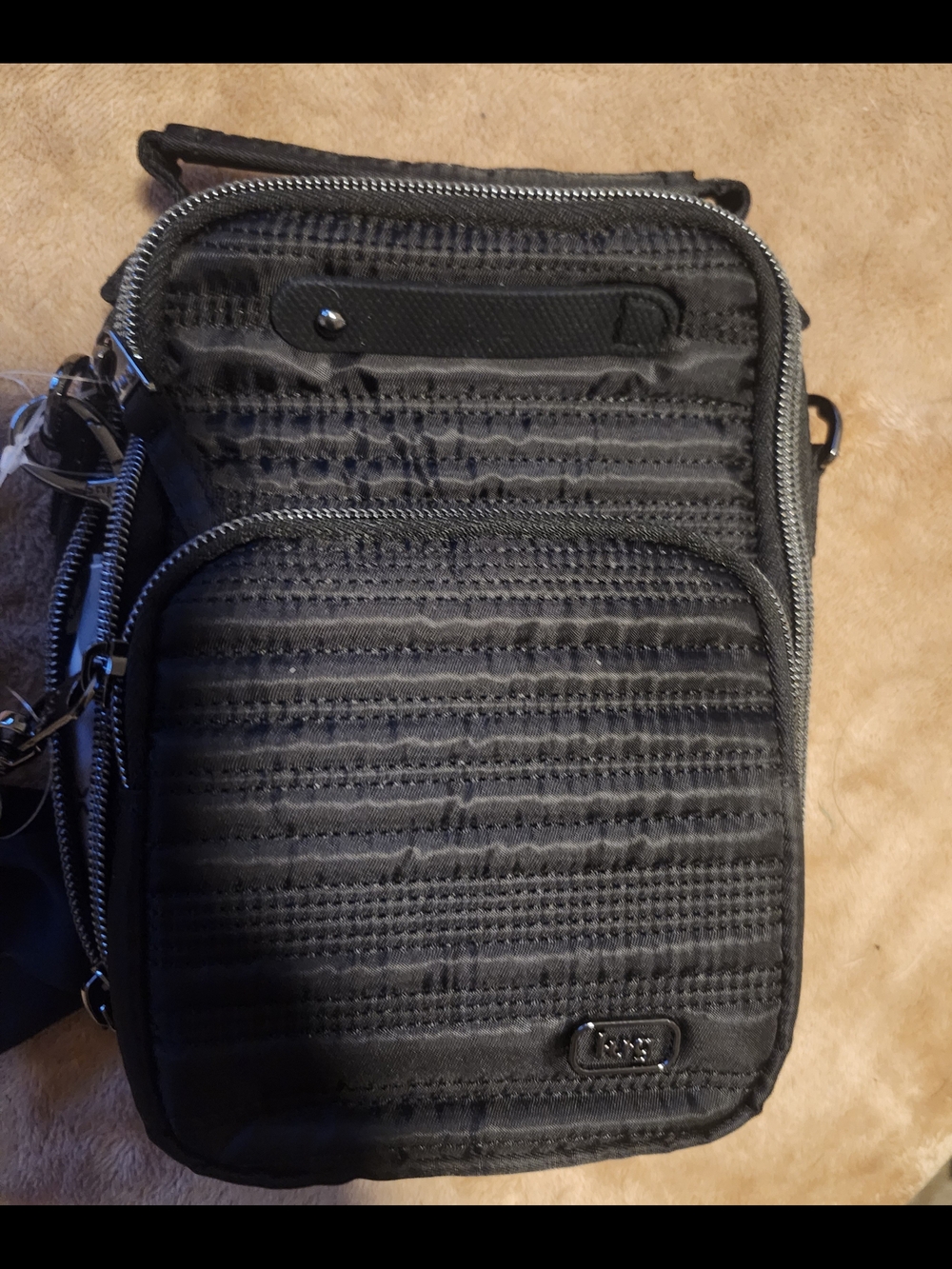 Lug Stowaway Mini Crossbody — Black/Bow Print, NWT - Picture 2 of 10